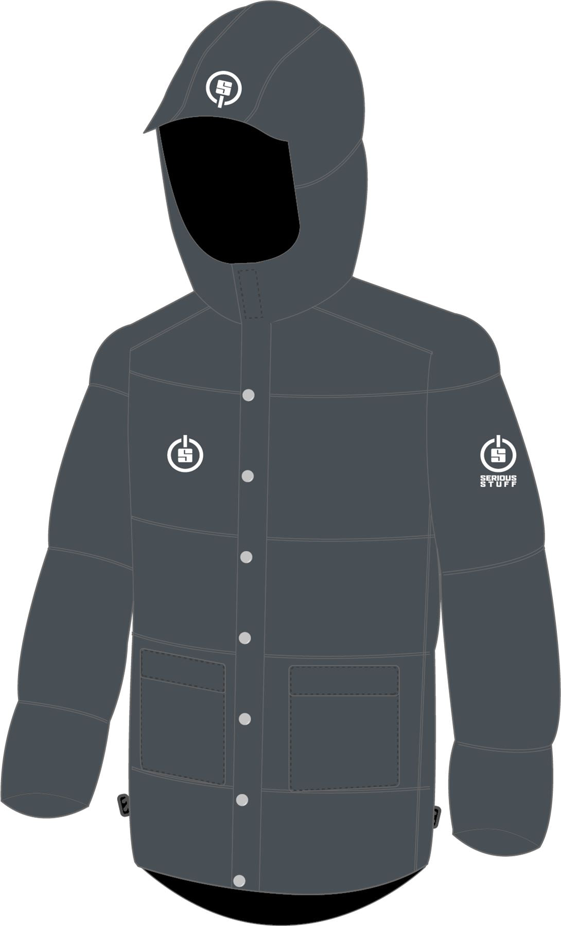 PUFFA JACKET GUNMETAL GREY