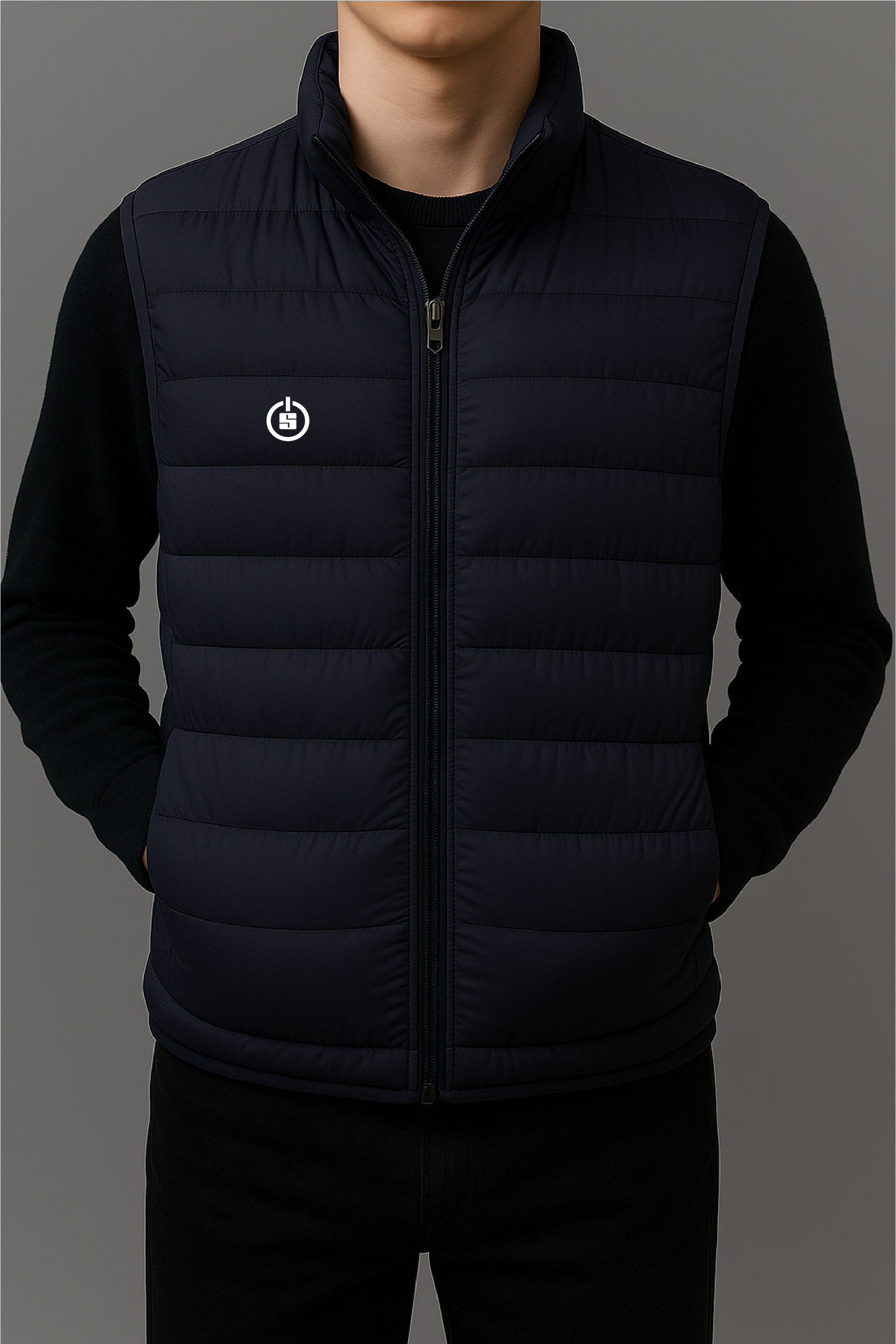 LIGHT DOWN GILET - NAVY