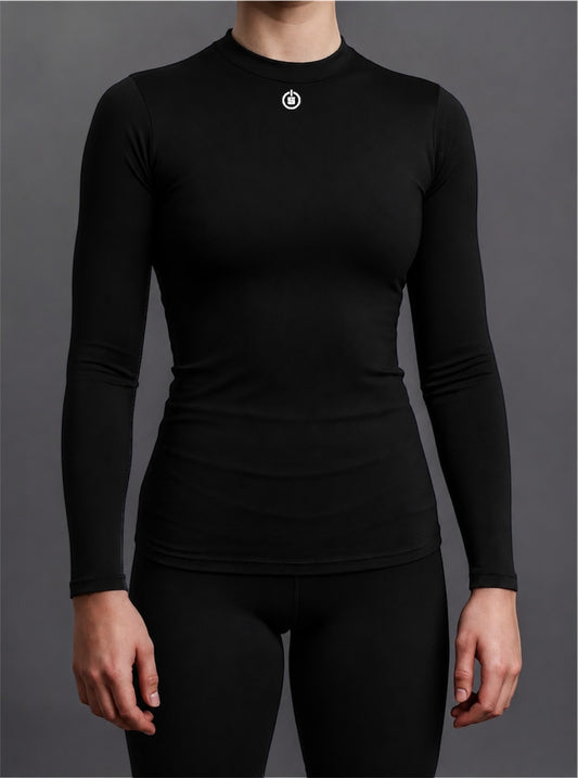 LADIES BASELAYER TOP - BLACK