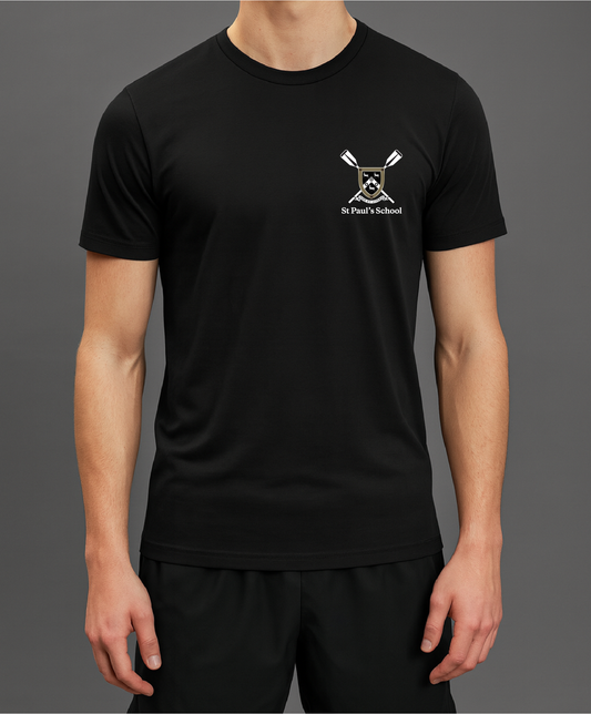 ST PAULS BOAT HOUSE - BLACK COTTON TEE (*Made-To-Order)