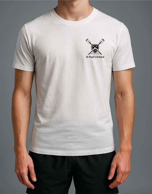 ST PAULS BOAT HOUSE - WHITE COTTON TEE (*Made-To-Order)